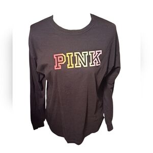 PINK Victoria's Secret Black Tee with Logo